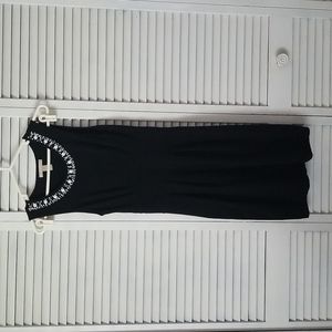 Black and White Beaded Bodycon Dress Size Small